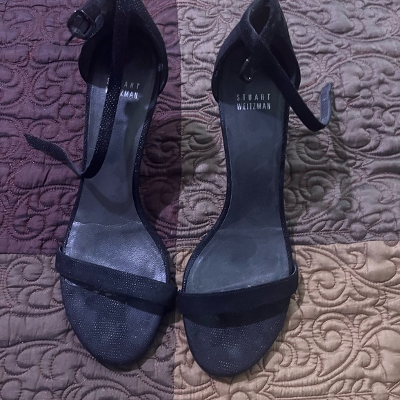 Stuart Weitzman Black Strappy Heels